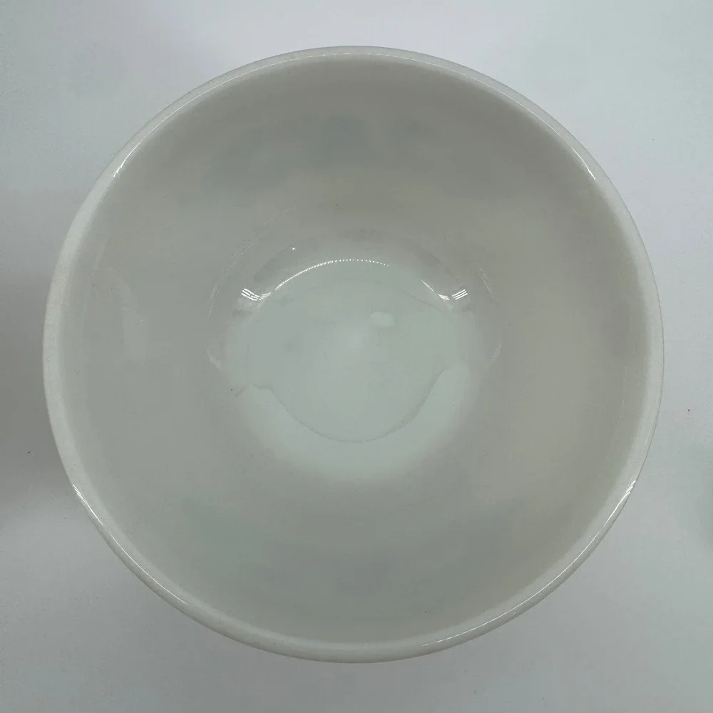 Vintage Pyrex Homestead Milk Glass 3 Piece Mixing Bowl Set in Box Brown Floral